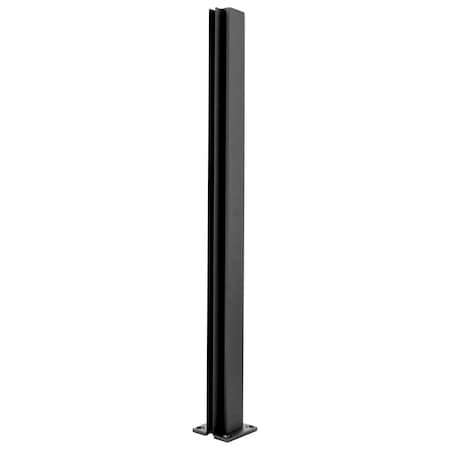 Cr Laurence Matte Black 18-in End Design Series Partition Post D990BL18E